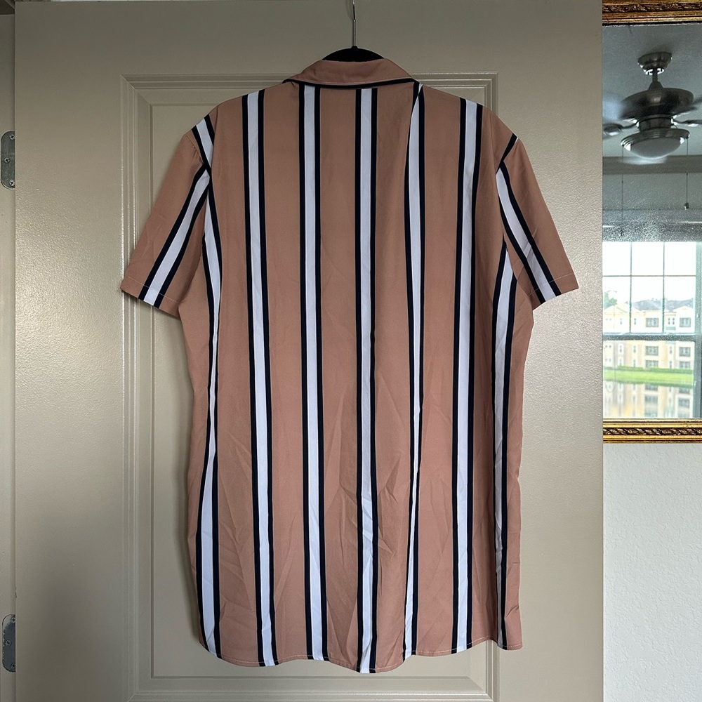 Striped button up shirt